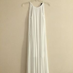 WHITE Pleated Maxi Dress NEW WITH TAGS